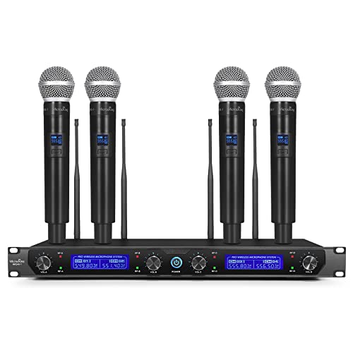 MicrocKing 4-Channel Wireless Microphone System with Metal Build